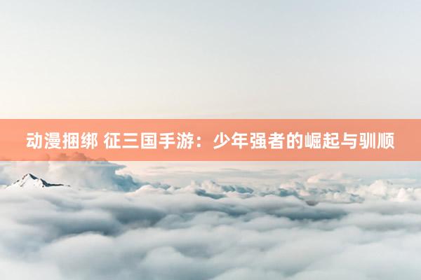 动漫捆绑 征三国手游：少年强者的崛起与驯顺
