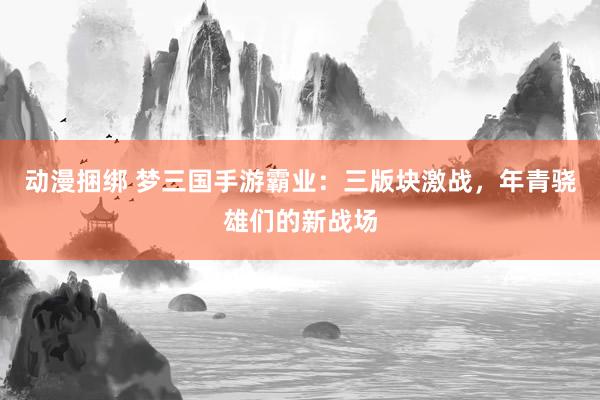 动漫捆绑 梦三国手游霸业：三版块激战，年青骁雄们的新战场