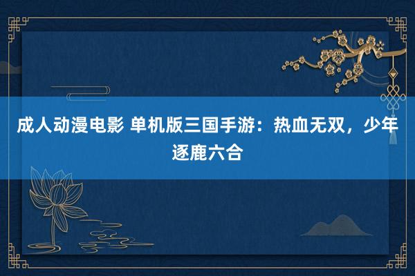 成人动漫电影 单机版三国手游：热血无双，少年逐鹿六合