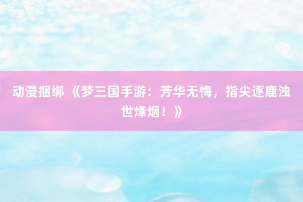 动漫捆绑 《梦三国手游：芳华无悔，指尖逐鹿浊世烽烟！》