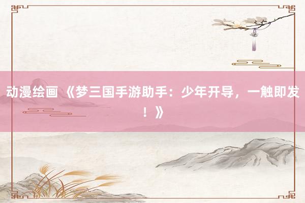 动漫绘画 《梦三国手游助手：少年开导，一触即发！》